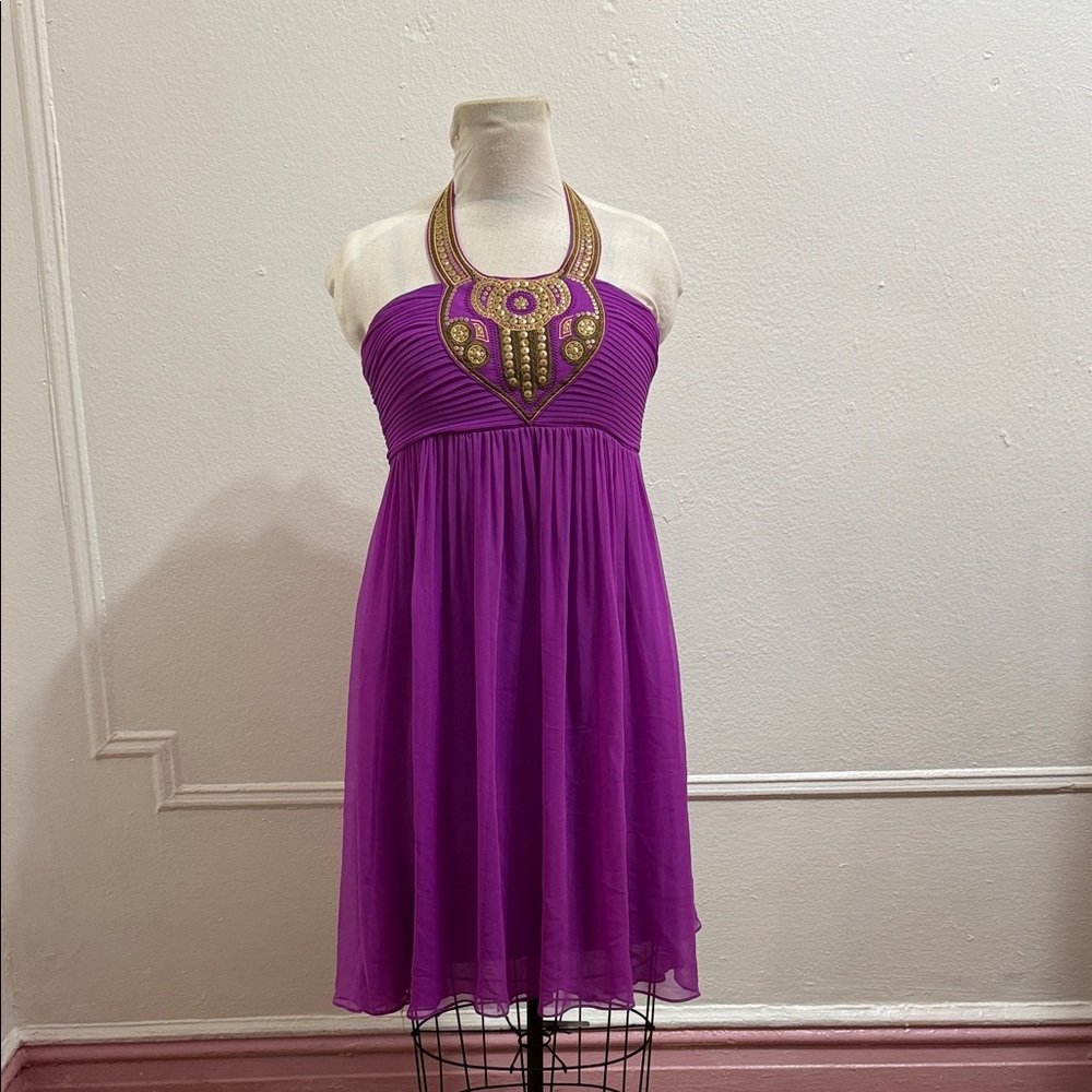 H&M Purple Halter Midi Dress